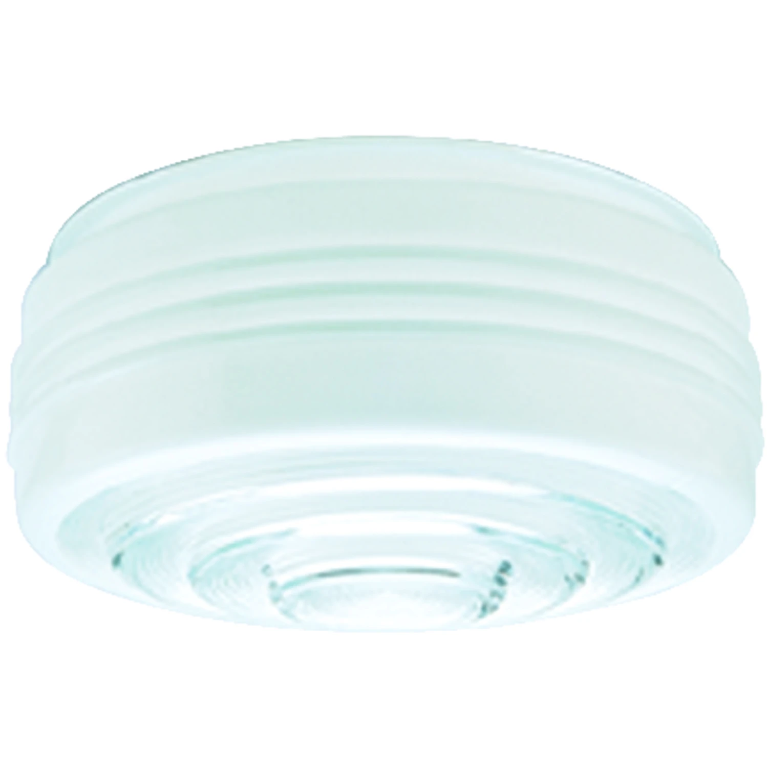 Drum Light Globe, White With Clear Lens, 10-In.