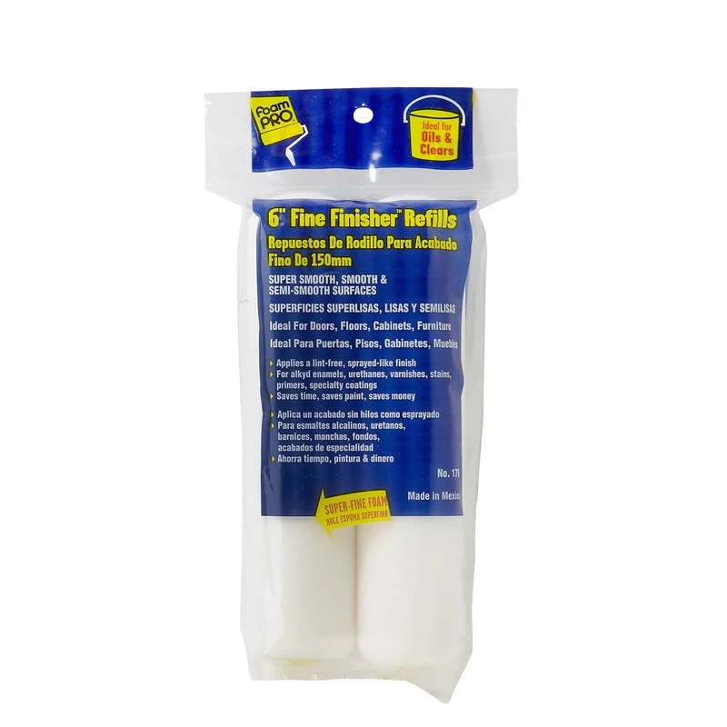 Foam Mini Paint Roller Refills, 6 In., 2-Pk.