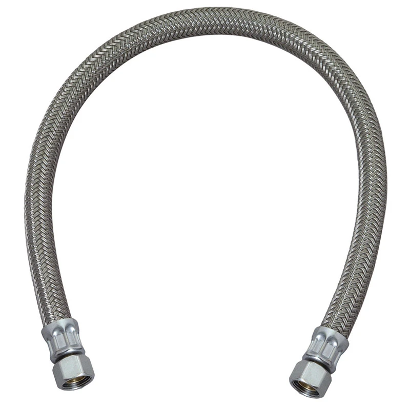 Faucet Water Supply Line, Pigtail, 3/8 Compression x 3/8 Compression x 12-In.