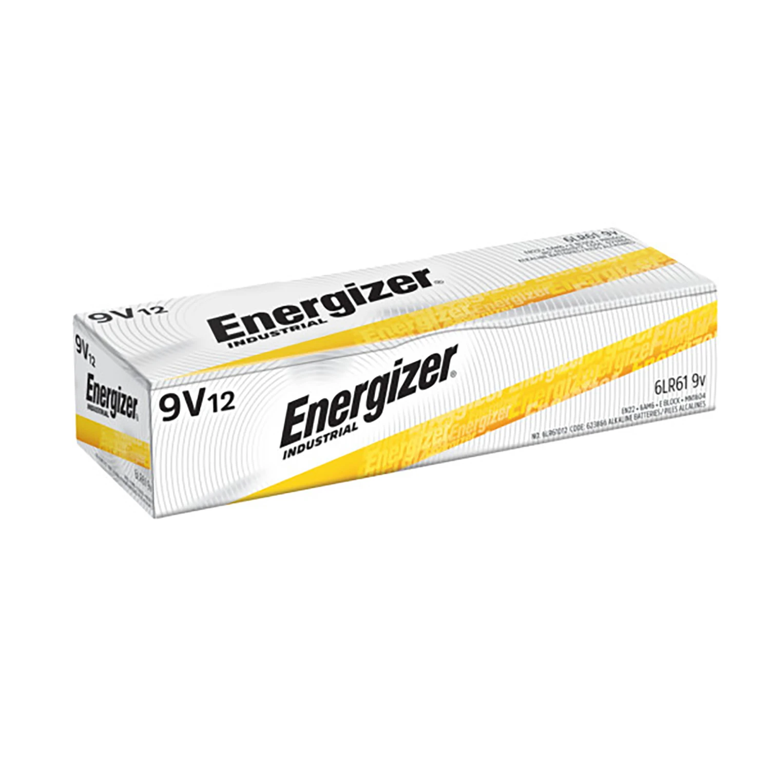 Industrial 9v Alkaline Battery, 12-pack, En22, 625 Mah, 5-year Shelf Life