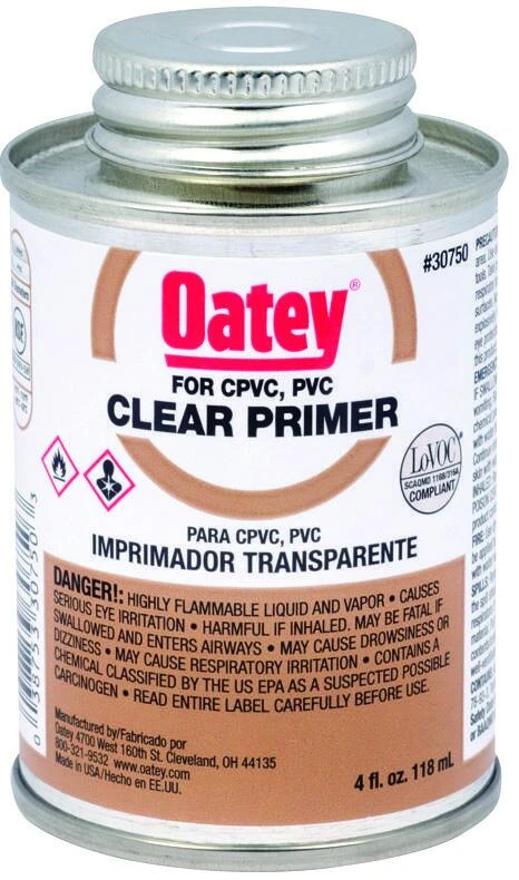Clear Pipe Primer & Cleaner, 4 oz.
