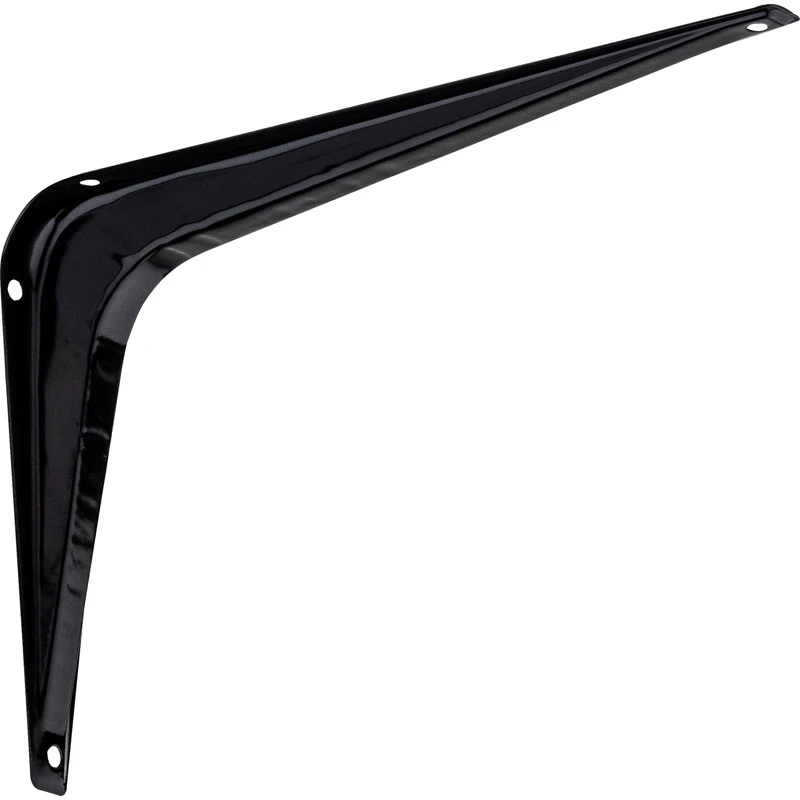 Shelf Bracket, Black, 6 x 8 In.