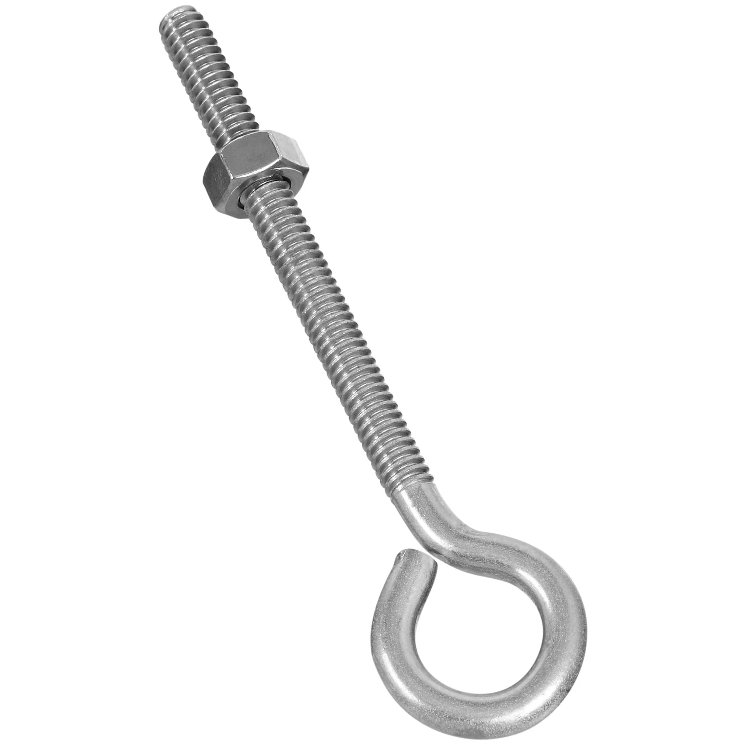 Eye Bolts, Stainless Steel, 1/4 x 4 In.