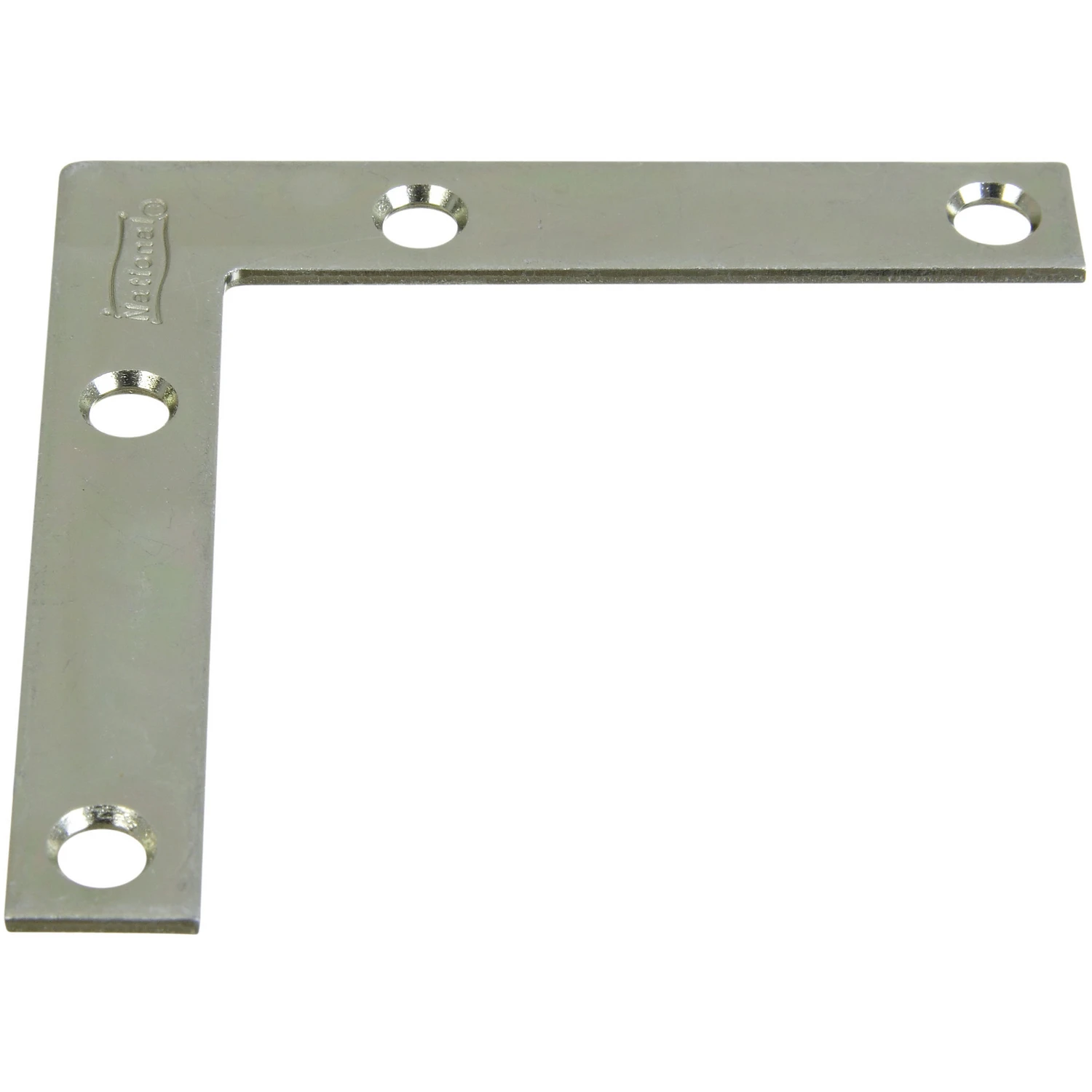 Flat Corner Iron, Zinc, 3 x 1/2 In.