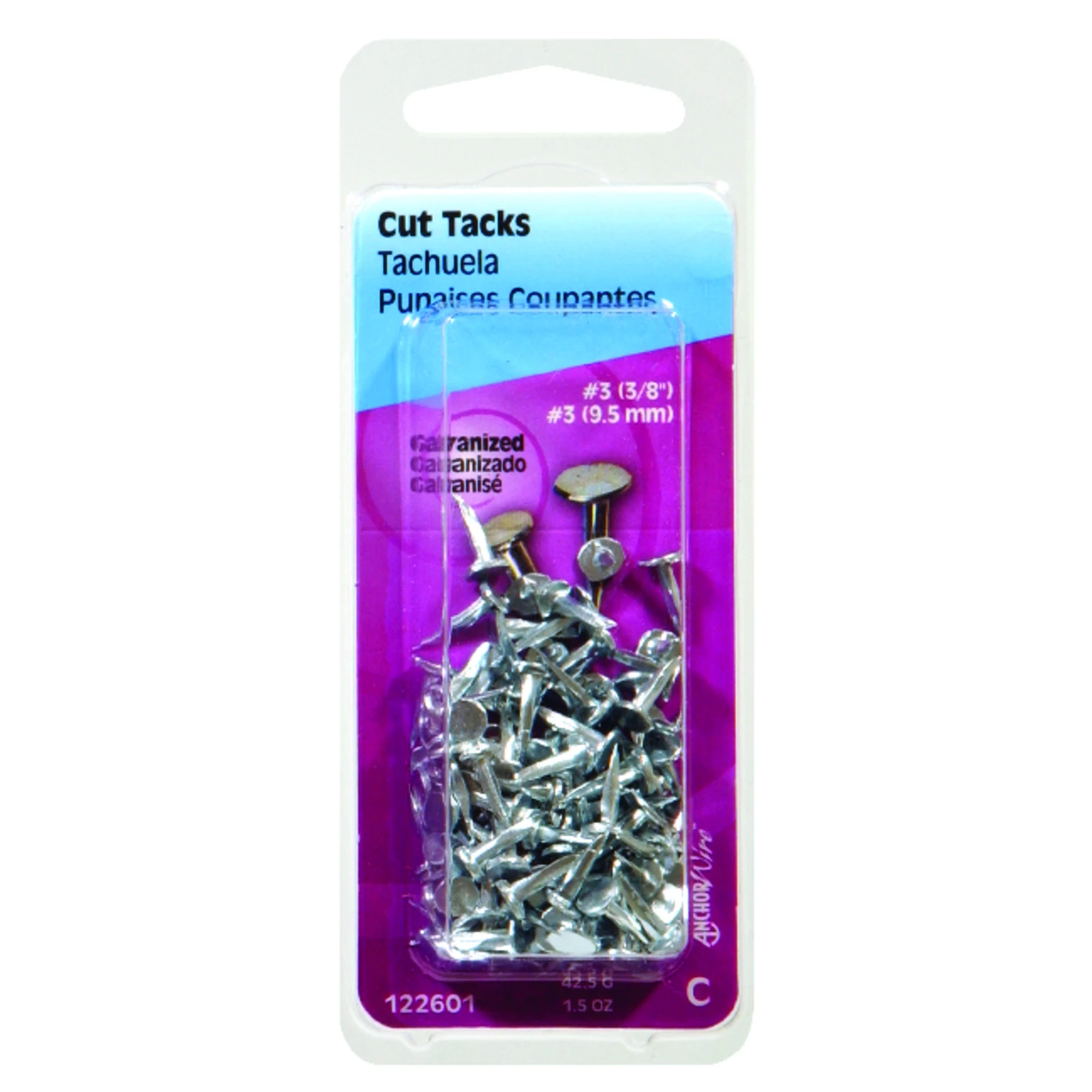 5/8-In. #10 Galvanized Cut Tacks, 1-3/4 oz.