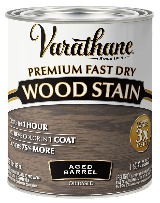 Varathane 357179 Wood Stain, Aged Barrel, Liquid, 1 qt