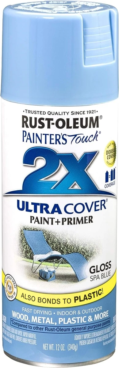 Painter's Touch 2X Spray Paint, Gloss Spa Blue, 12 oz.