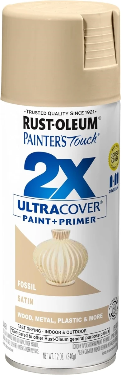 Painter's Touch 2X Spray Paint, Satin Fossill, 12-oz.