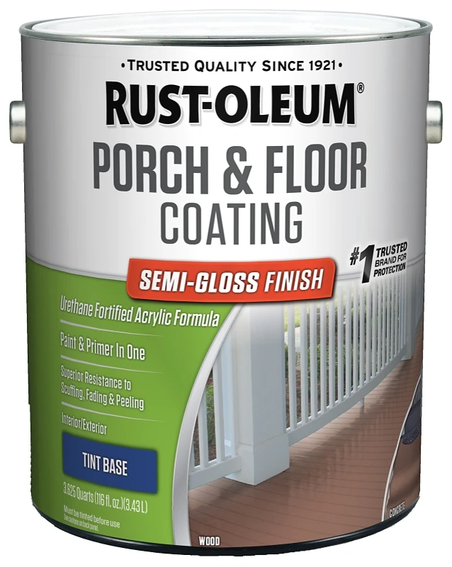 Porch & Floor Urethane Finish Paint, Semi Gloss, Tin Base, Gallon