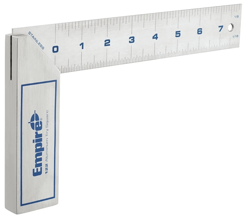 8 In. L Heavy-duty Try Square With Stainless Steel Blade