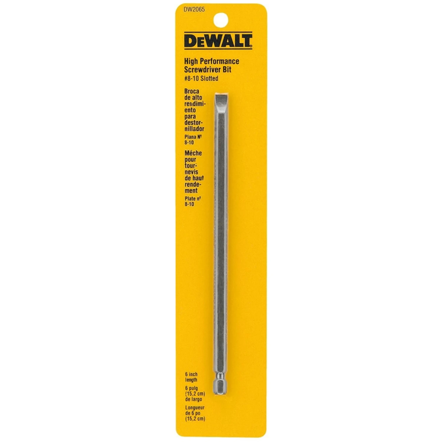 #8-10 Slotted Power Bit, 6 In.