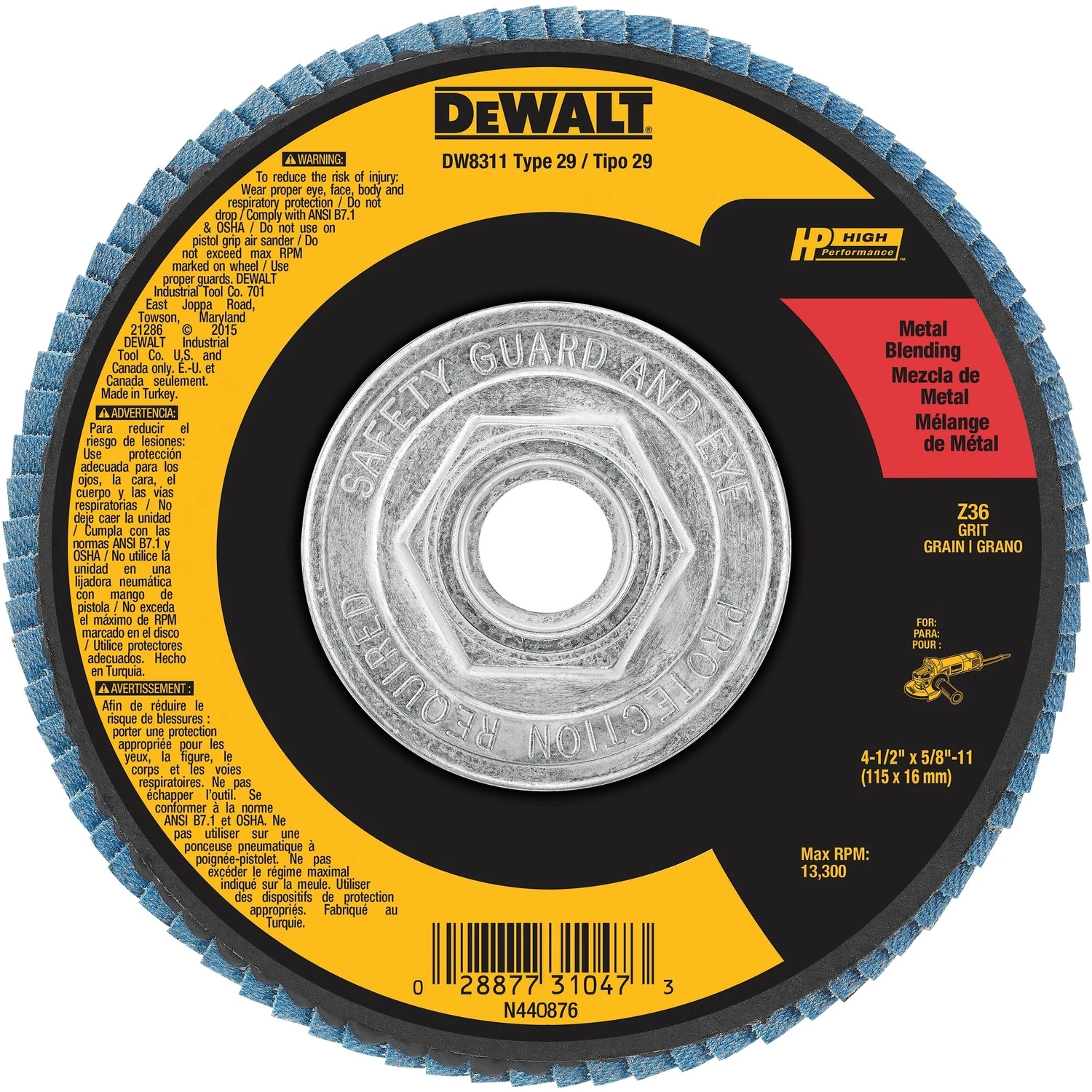 Type 29 Flap Disc, 4-1/2 x 5/8 In.-11