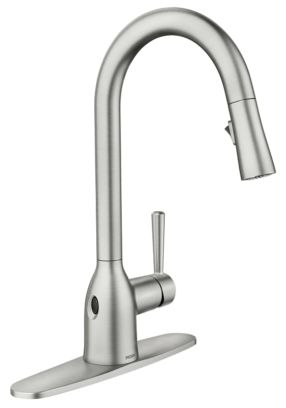 Adler Single Handle, High Arc Kitchen Faucet, Pull-Down Spray, Chrome