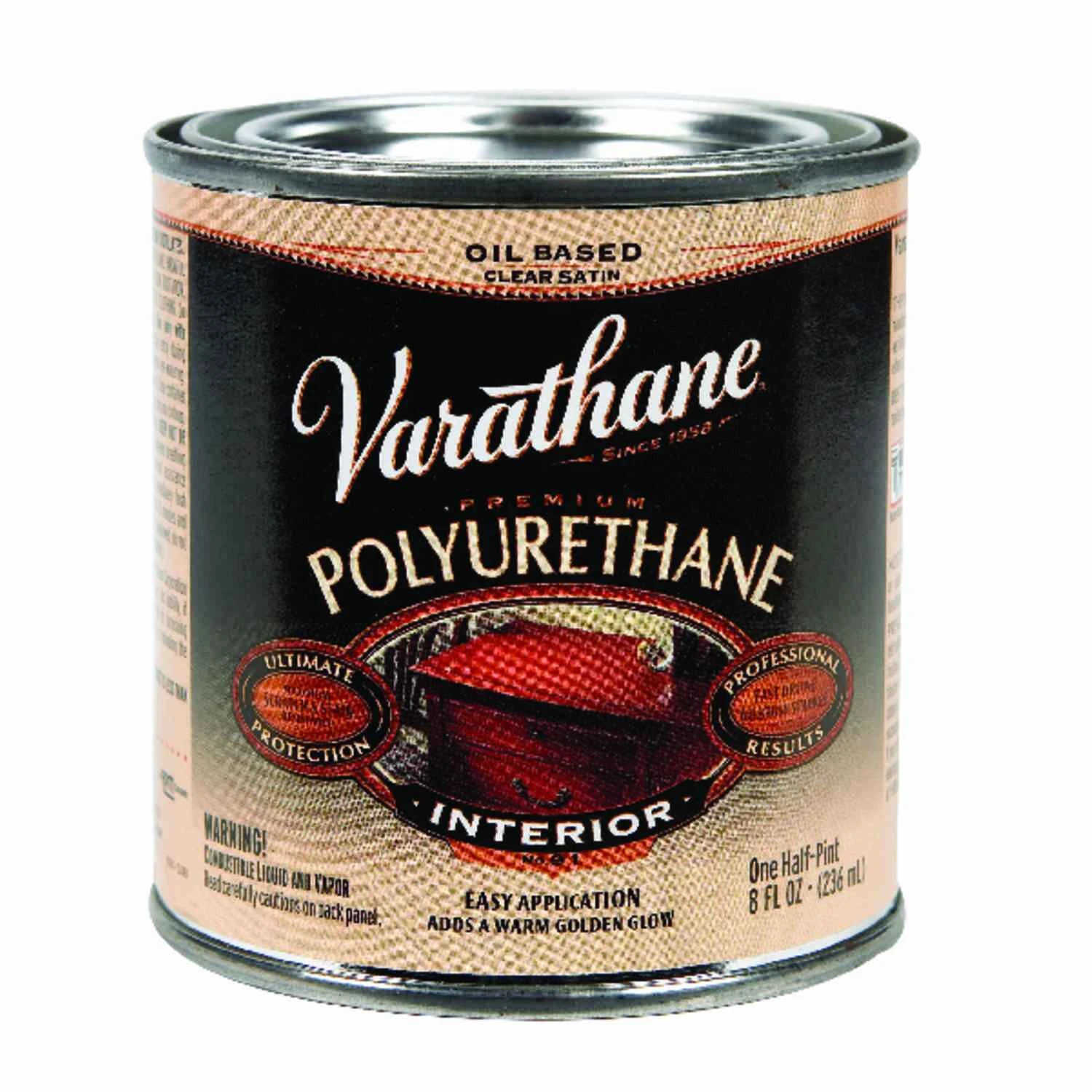 Satin Interior Oil-Based Premium Polyurethane, 1/2-Pt.