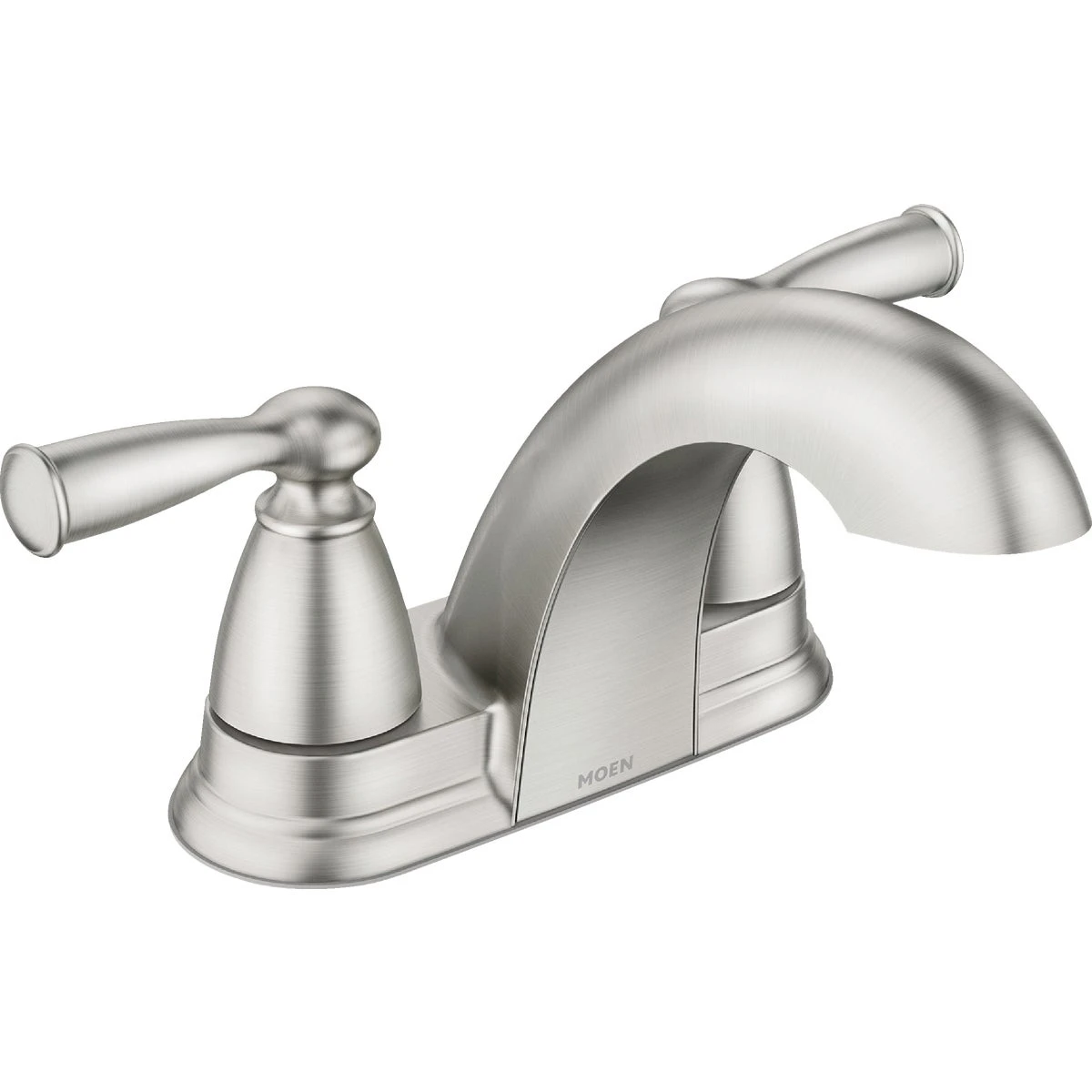 Moen Banbury Series 84942SRN Centerset Bathroom Faucet, 1.2 gpm, 2-Faucet Handle, 3-Faucet Hole, Metal, Brushed Nickel
