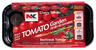 Nk Tomato Garden Seed Kit P736 - 8 Expandable Pellets, 2 Seed Varieties, Humidity Dome