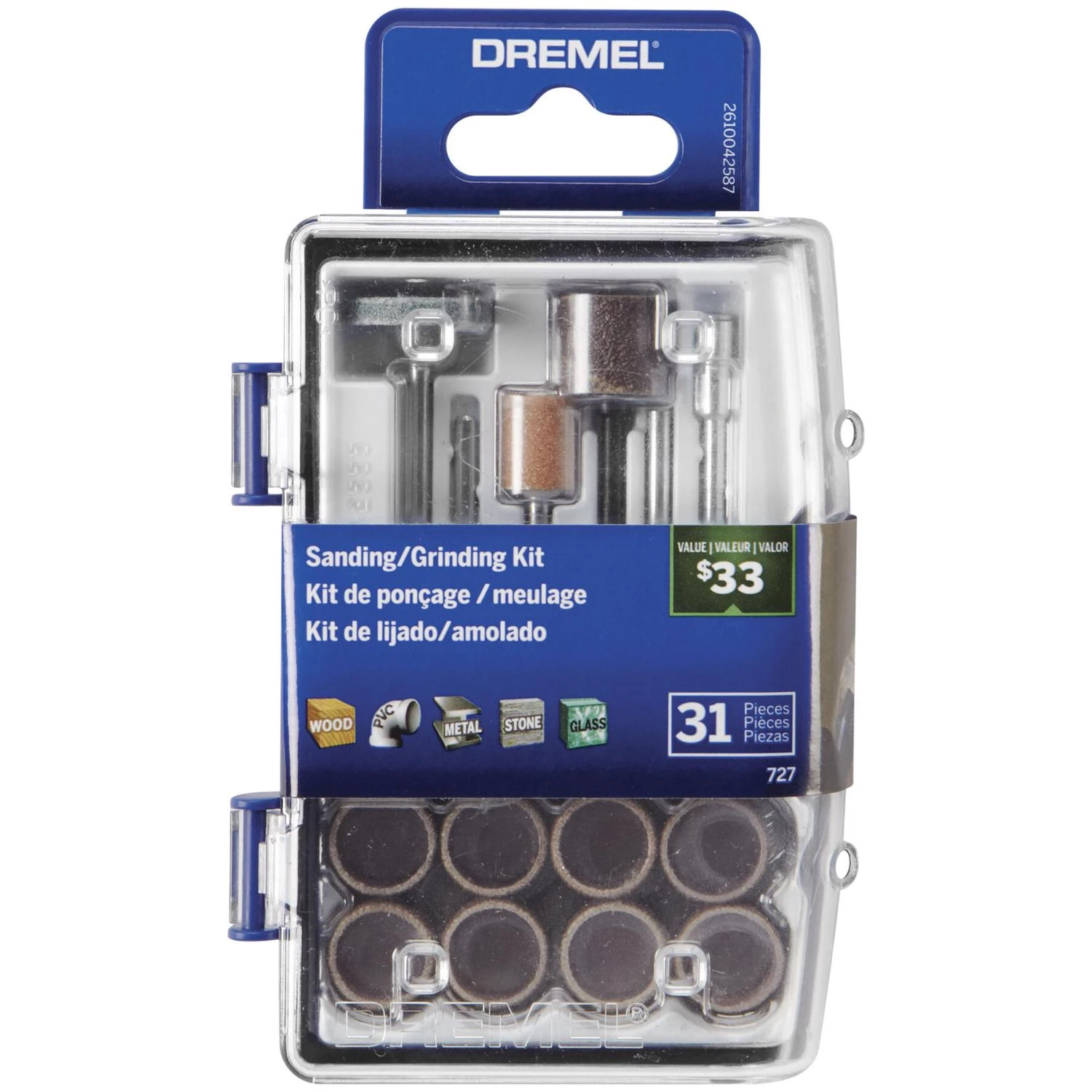 31-Pc. Sanding/Grinding Rotary Accessory Micro Kit