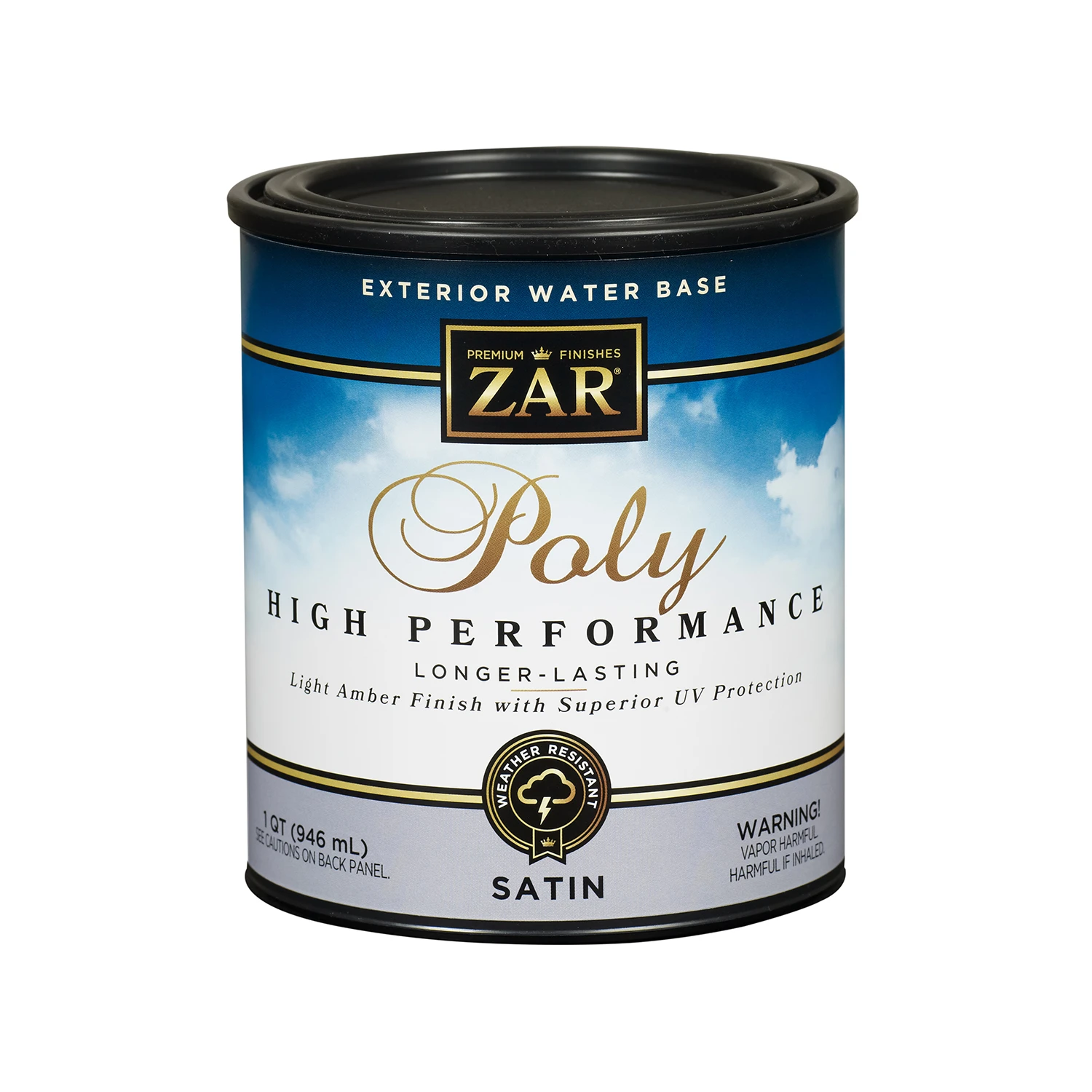 Exterior Polyurethane, High Performance Water Base Satin, Qt.