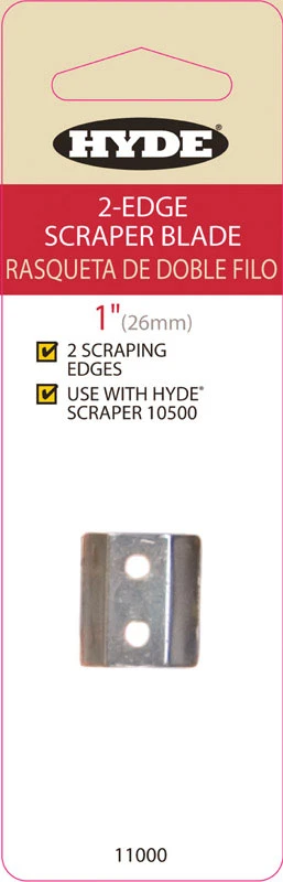 1 In. High Carbon Steel Double Edge Replacement Scraper Blade Model 11000