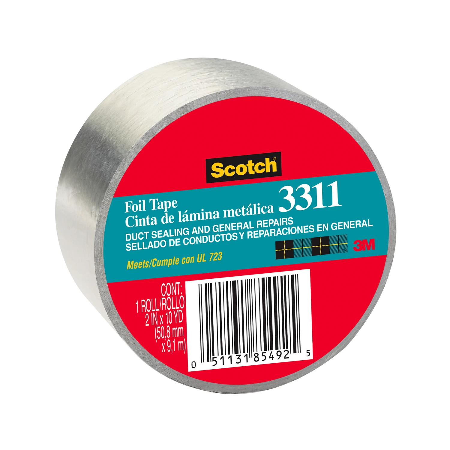 Foil Tape, 2 In. x 10 Yds.