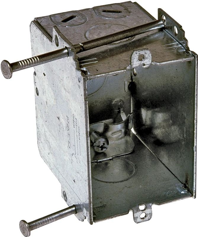 S Bracket Switch Box With Nails, 3 x 2-7/8 In. Deep