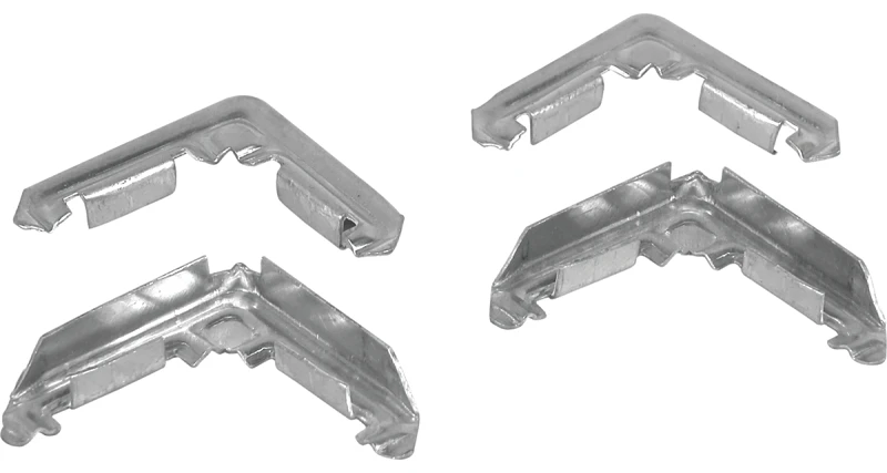 Screen Frame Corners, Miter, Metal, 3/4 x 3/8 In., 100-Pk.