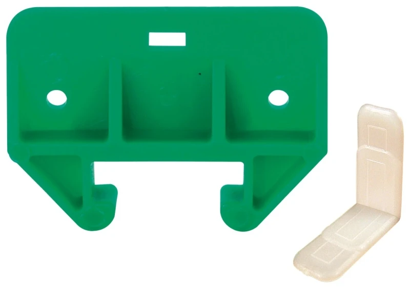 Drawer Track Guide Kit, Green Plastic, For 1-1/8 x 9/32 In. Track, 2-Pk.