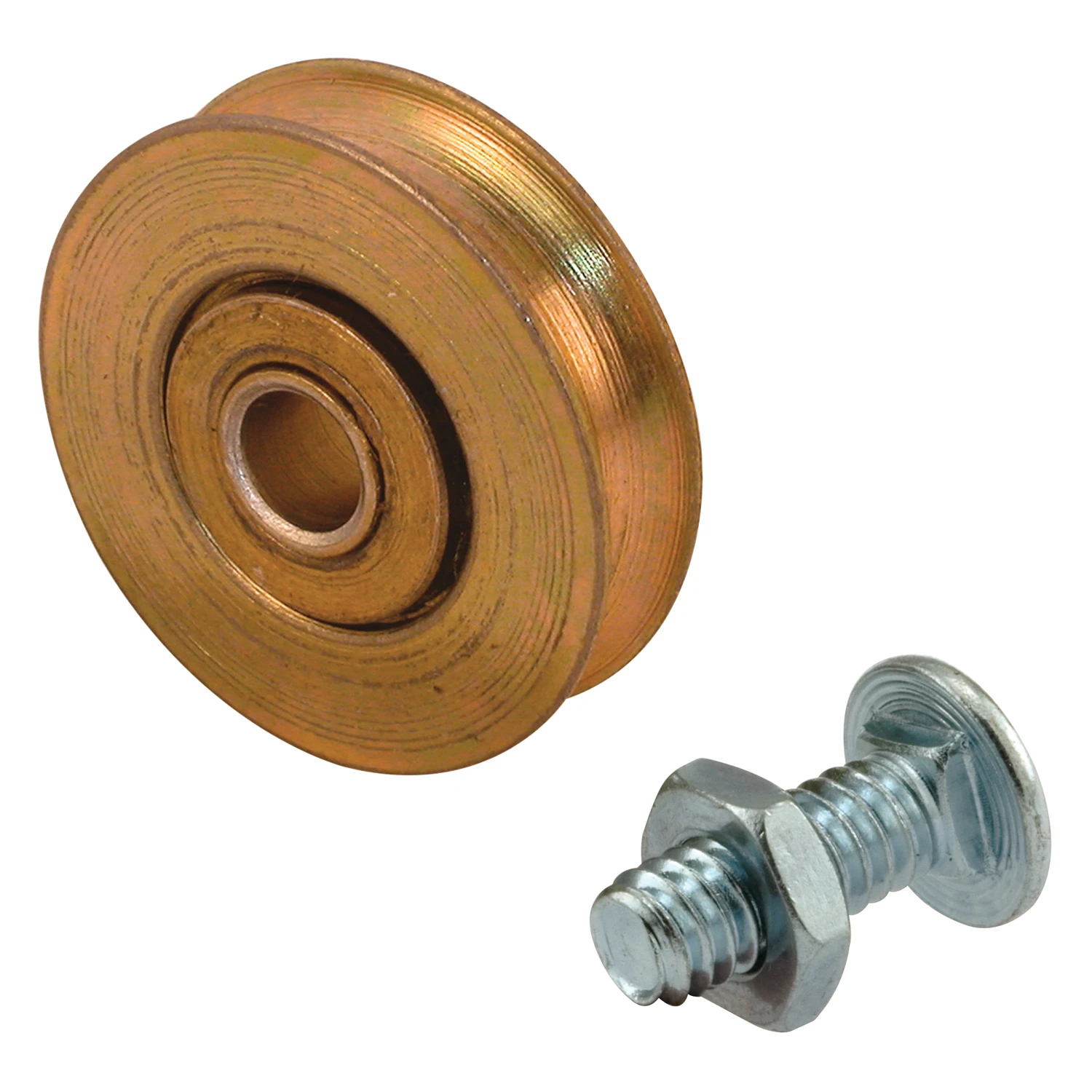Sliding Door Roller, Unfinished Steel, 1/4 In. ID x 1-1/4 In. OD, 2-Pk.