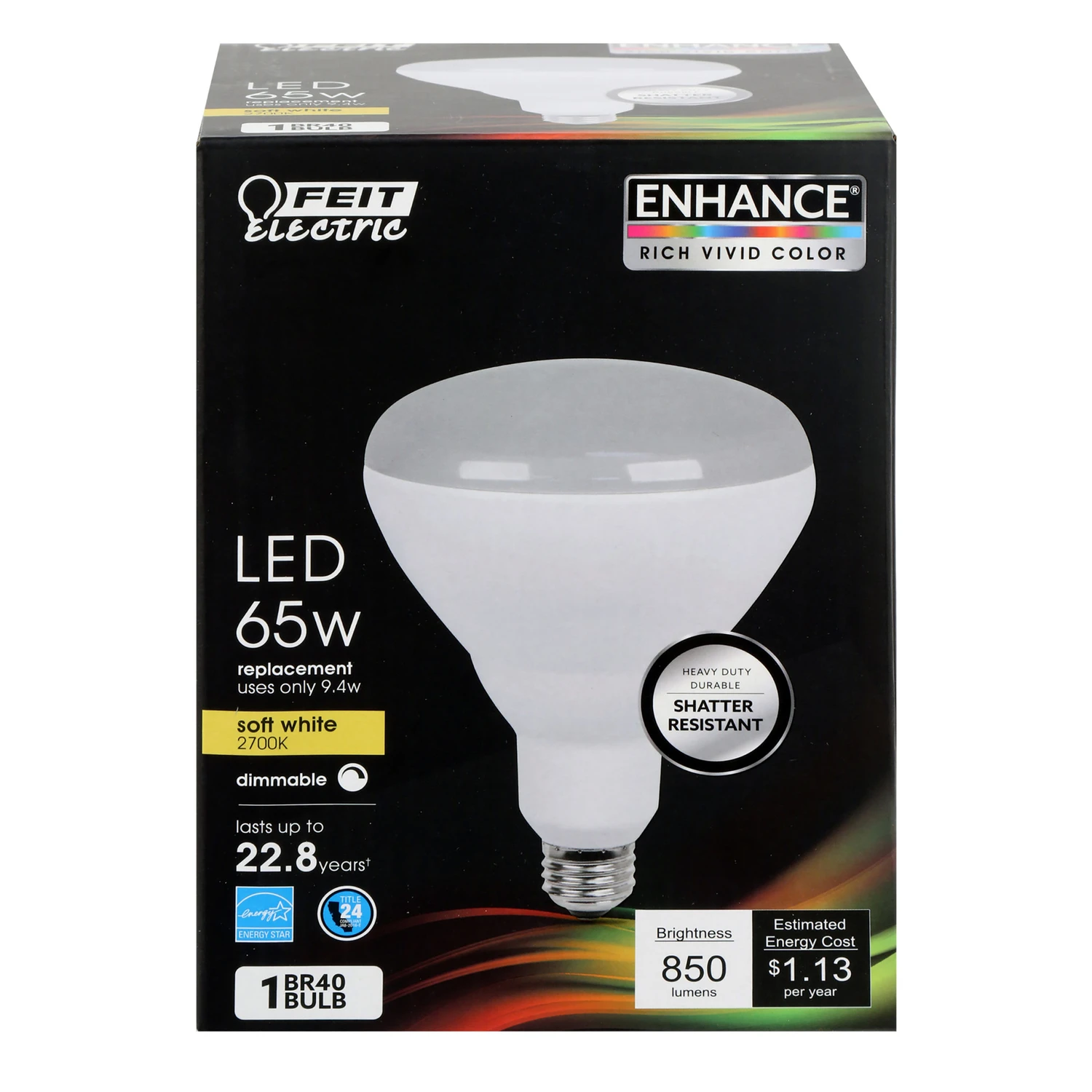 Br40 E26 Led Bulb Soft White 65w Equivalent 850 Lumens 1 Pk