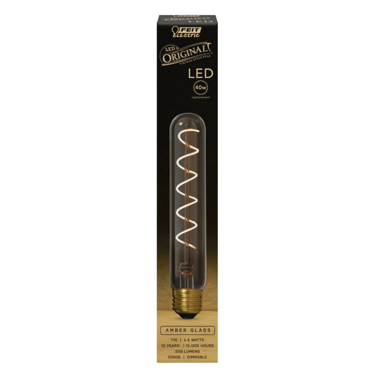 T10 E26 Led Bulb Amber 40w Equivalent Dimmable 200 Lumens 1 Pk
