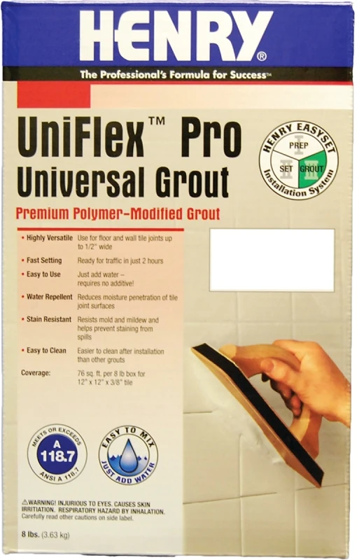 13096 White Sanded Grout Powder 8 Lb - Premium Polymer-modified For Tile