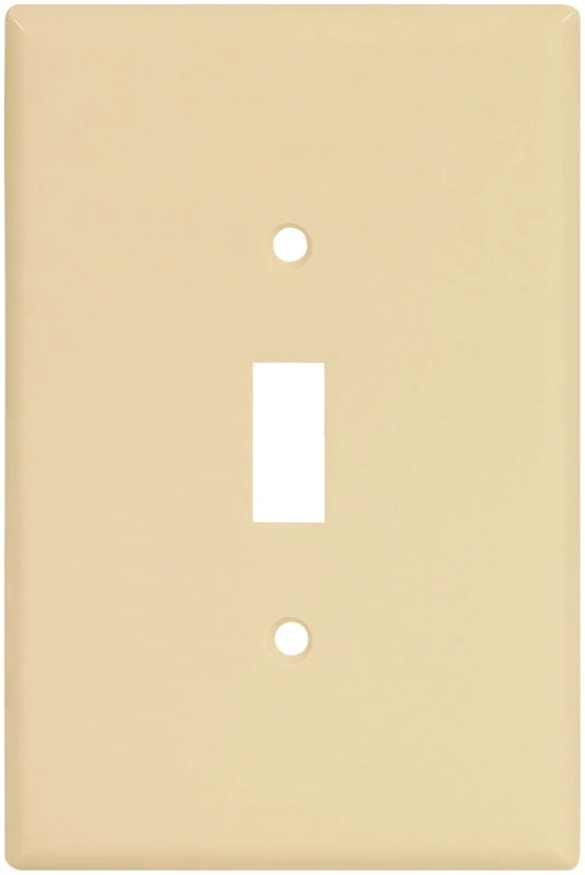 2144v-box Jumbo Toggle Wall Plate, 1-gang, Ivory, 10 Pk