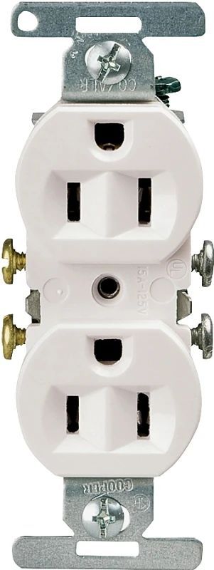 5270w-bu 15 Amp Standard Grade Duplex Receptacle, White