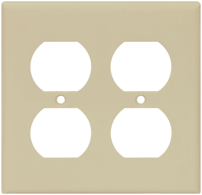 2150v Ivory 2 Gang Duplex Receptacle Wall Plate, Pack Of 10
