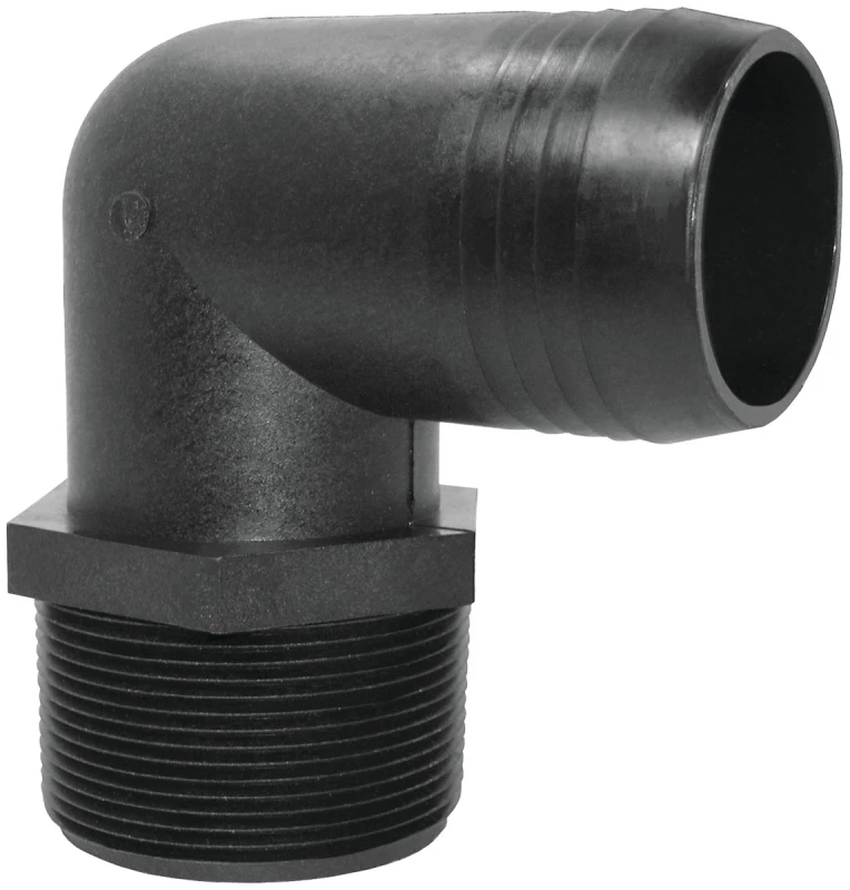 El1412p 90 Degree Hose To Pipe Elbow, 0.25 In. Mpt X 0.50 In. Barb, Pack Of 5