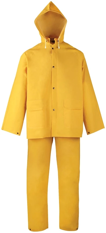 Srs3/111-m Medium 3-piece Heavy-duty Pvc/poly Rainsuit - Yellow