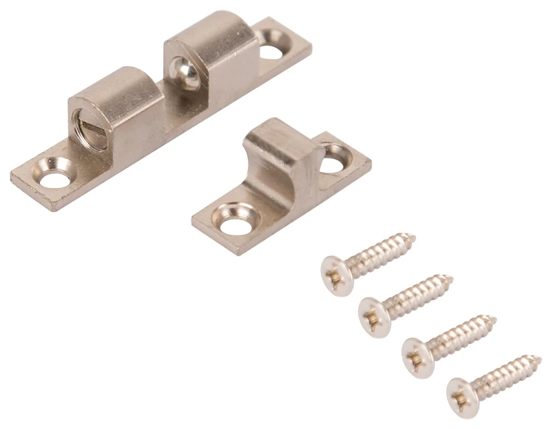 4591707 Double Ball Catch 2 Inch Satin Nickel Finish