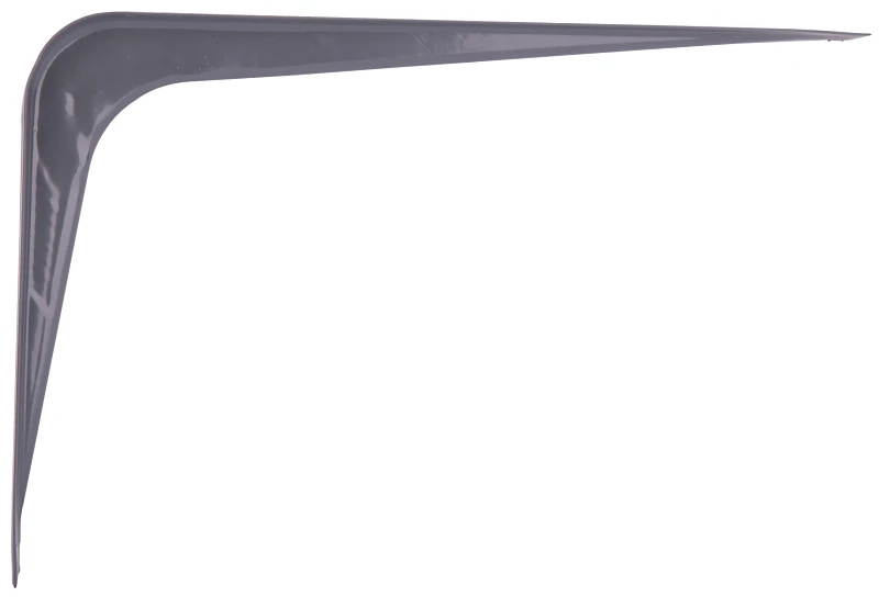 6 In X 8 In Gray Shelf Bracket, Powder Coated Steel, 132 Lb Capacity