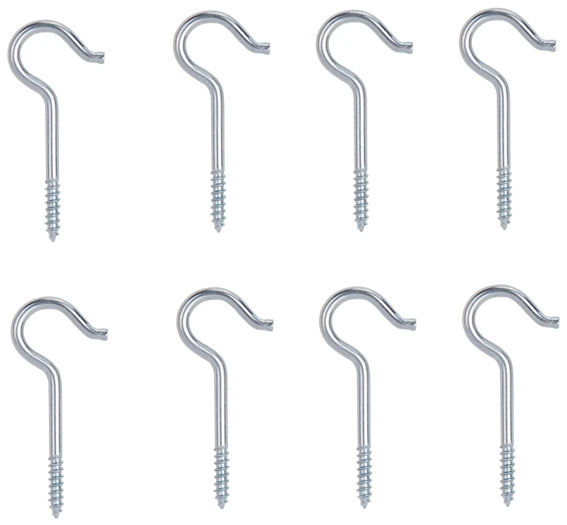 Ceiling Hook Steel 1-5/16 In L, 0.31 In Dia, Zinc Plated