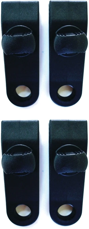 Pc-301 Tarp Clip, 3.25 L X 1 W, Nylon Reinforced Plastic, 4 Pk, Black