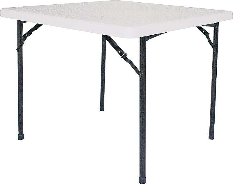 Bt036x001a Folding Table, 36 In Square, Steel Frame, Polyethylene Top