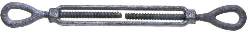 15-1/2x12 Eye/eye Turnbuckle, 2200 Lb Capacity, Galvanized Steel