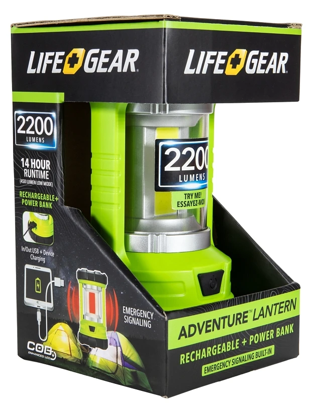 41-3992 2200 Lumens Usb Rechargeable Lantern With Power Bank Functionality