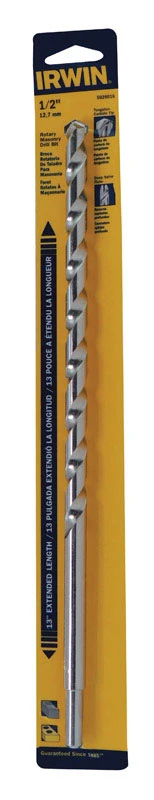 1/2 In. X 13 In. L Tungsten Carbide Tipped Rotary Drill Bit, Straight Shank, 1 Pk
