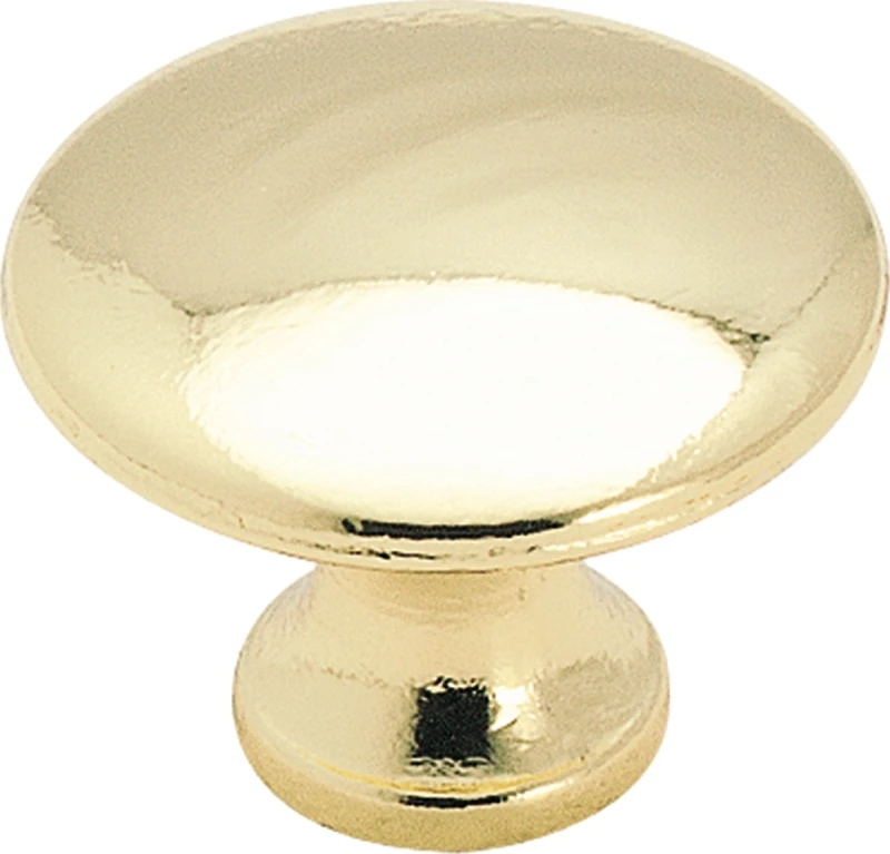 Allison Round Cabinet Knob 1-3/16 In. Polished Brass 1 Pk, Model 255pb