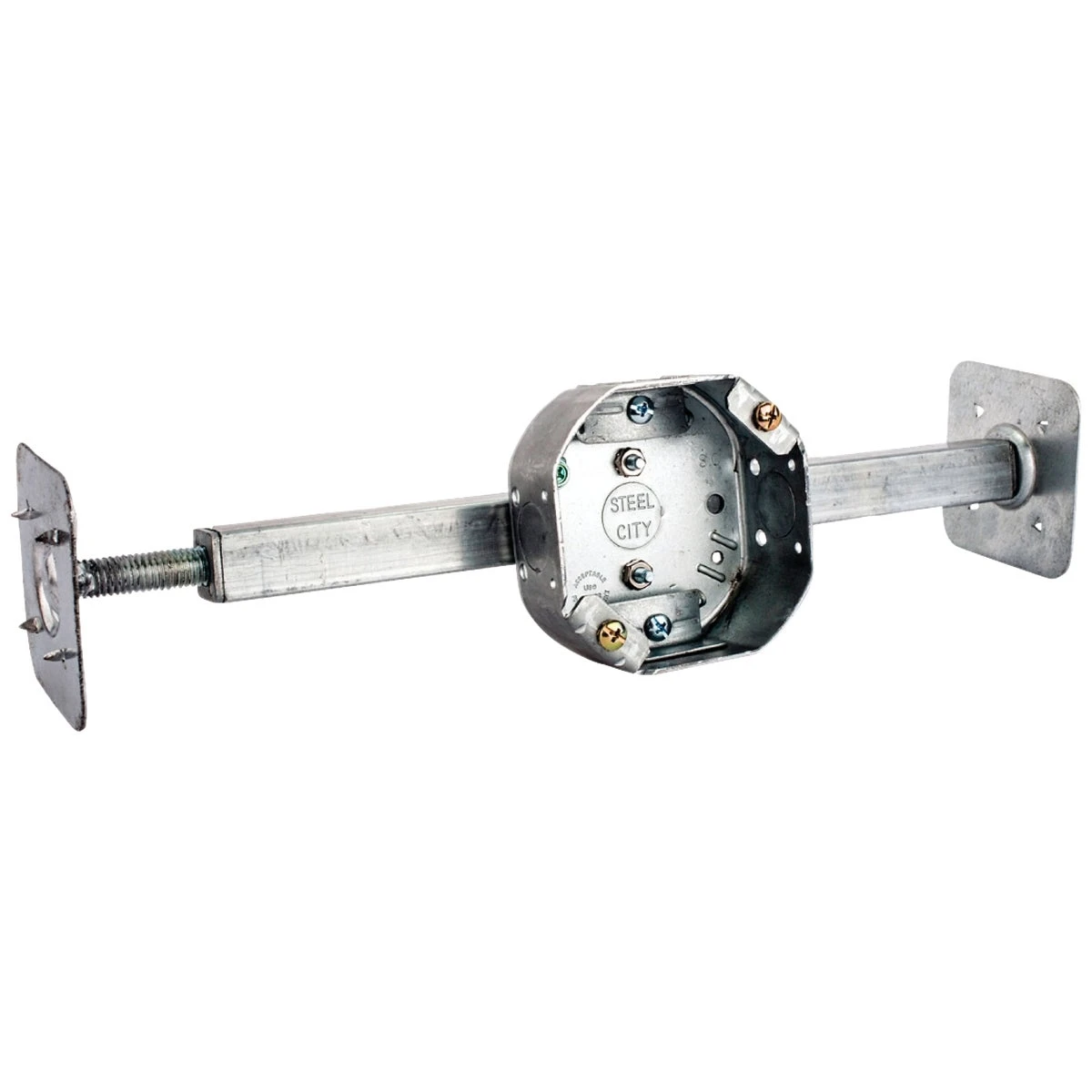 4 In. Old Work Octagon Ceiling Fan Box With Brace And Knockouts