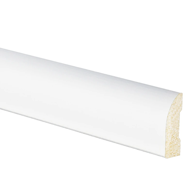 3/8 In. W X 1-5/16 In. H X 7 Ft. L Crystal White Polystyrene Ranch Stop Molding