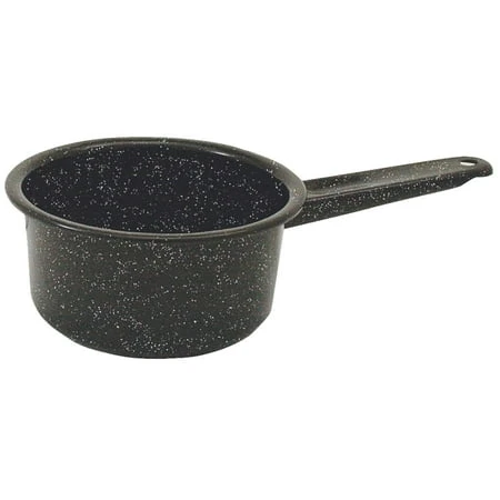 6158-6 3 Quart Porcelain Enamel Steel Core Black Saucepan