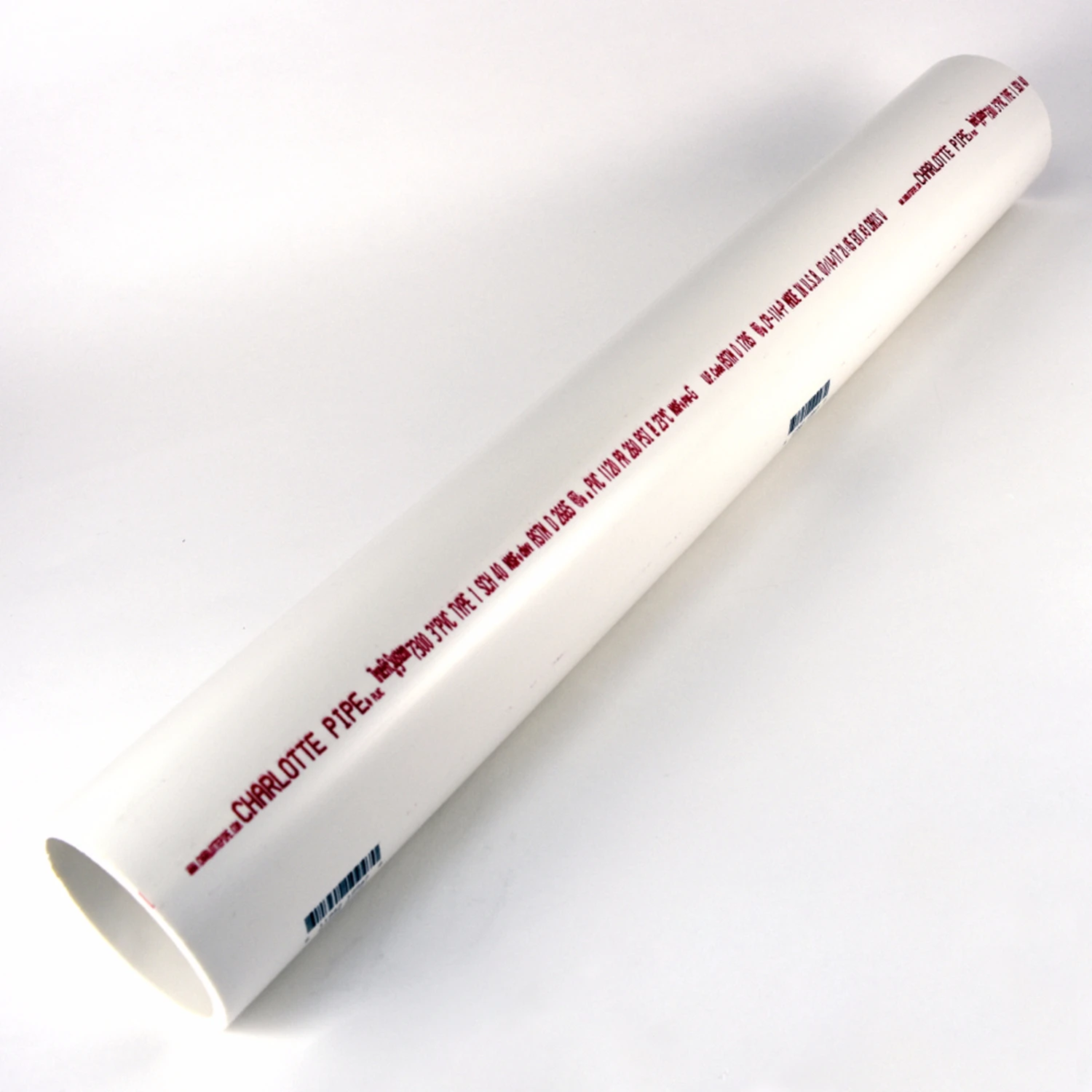 Schedule 40 PVC DWV Pipe, 3-In. x 2-Ft.