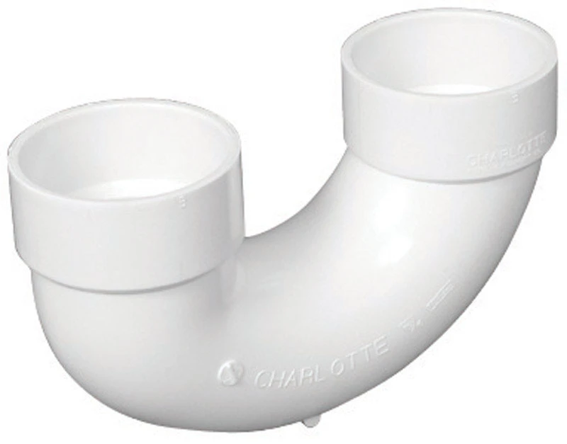 Charlotte Pipe Schedule 40 2 in. Hub x 2 in. Dia. Hub PVC U-Bend